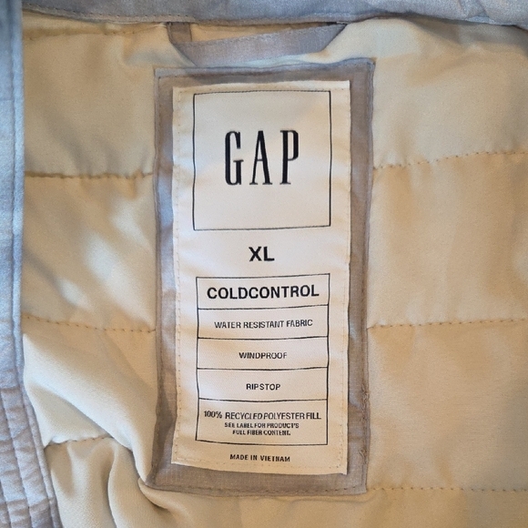 GAP ColdControl Puffer Vest Men's Size XL Silver/Grey New With Tags - Picture 3 of 14